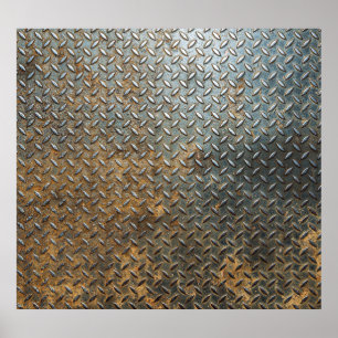 Metallische Oberfläche, reflektierender Texturhint Poster
