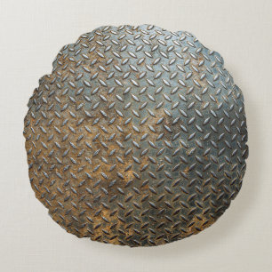 Metallische Oberfläche, reflektierender Texturhint Rundes Kissen
