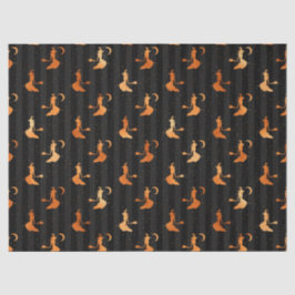 Metallische Orangenhexen, schwarz Halloween-Dekoup Seidenpapier