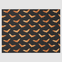 Metallische Orangenmäntel und schwarze Halloween-D Seidenpapier