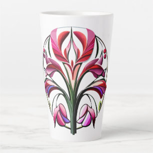 Metallische Orchidee: Eine rosa und gelbe Extravag Milchtasse