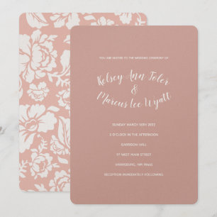 Metallische Papier Rose Gold Hochzeitseinladungen Einladung