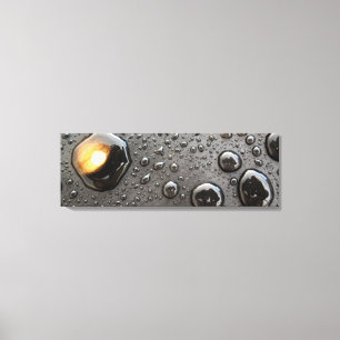 Metallische Regentropfen gepackte Canvas Print Leinwanddruck