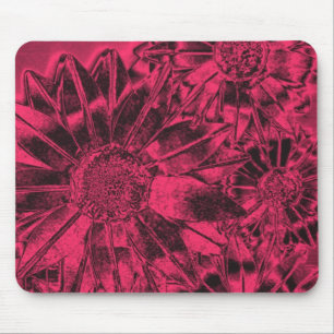 Metallische rosa Sonnenblumen Mousepad