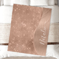 Metallische Rose Gold Glitzer Personalisiert