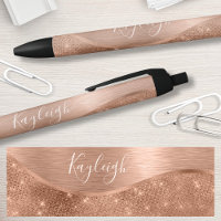 Metallische Rose Gold Glitzer Personalisiert