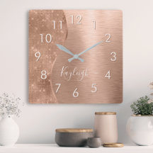 Metallische Rose Gold Glitzer Personalisiert