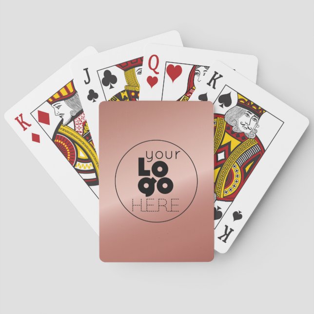 Metallische Rose Gold Playing Card Set für Busines Spielkarten (Rückseite)
