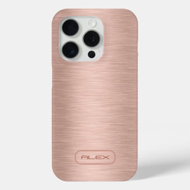 Metallische Rose-Gold-Textur, kundenspezifische Mo Case-Mate iPhone Hülle (Rückseite)
