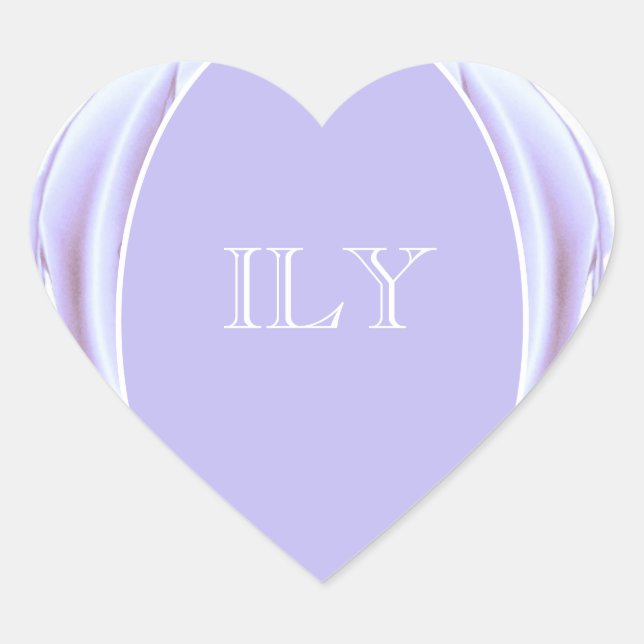 Metallische Rose Heart Sticker (Vorderseite)