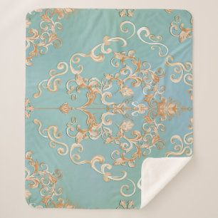Metallische Rose Quarz: Glossy Texture Sherpadecke
