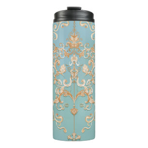 Metallische Rose Quarz: Glossy Texture Thermosbecher