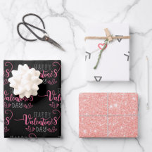 Metallische Rose Sparkle Glitzer Glücklicher Valen