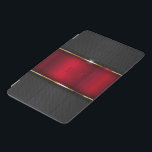 Metallische Schwarz-Rot-Touch iPad Mini Hülle<br><div class="desc">Metallische schwarze und rote große Streifen. Goldakzente und optionales Monogramm.</div>