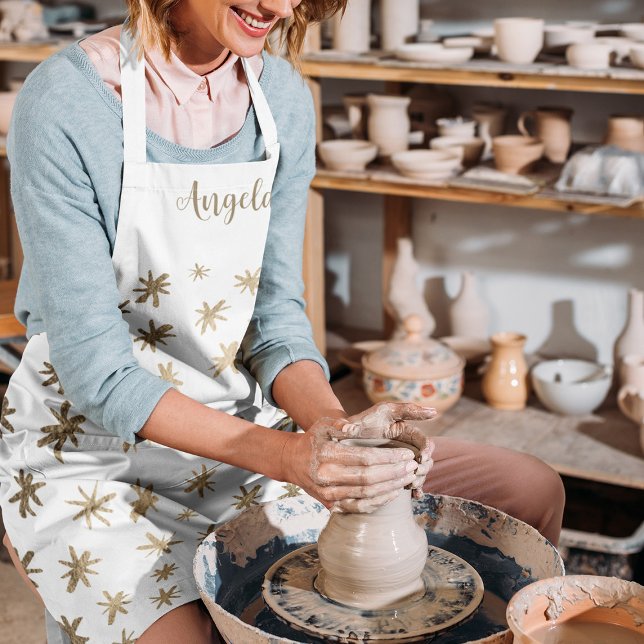 Metallische Sterne - Gold Schürze (Von Creator hochgeladen)