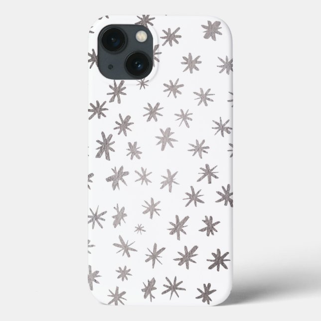 Metallische Sterne - silber Case-Mate iPhone Hülle (Rückseite)