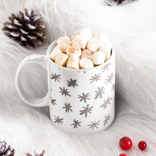Metallische Sterne - silber Kaffeetasse
