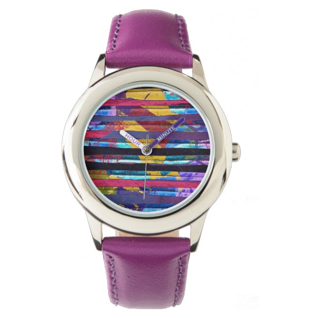 Metallische Streifen Armbanduhr (Vorderseite)