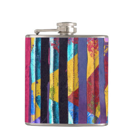 Metallische Streifen Flachmann