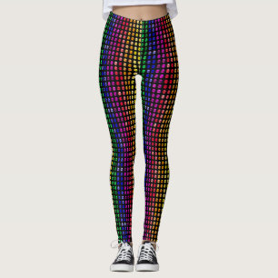 Metallische Studs Musterfarben Leggings