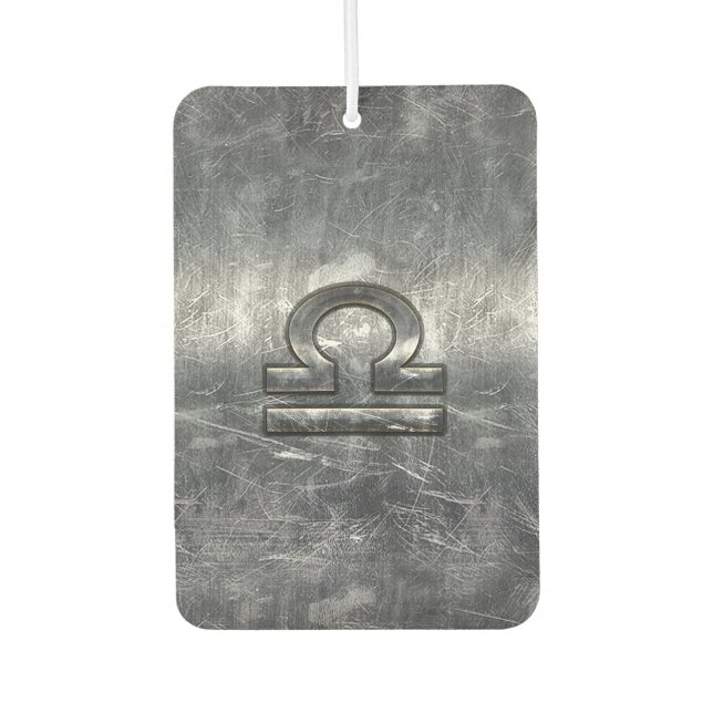Metallische Style Libra Zodiac-Zeichen Autolufterfrischer (Vorderseite)