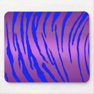 Metallische Tiger Streifen Rosa Blau Mousepad