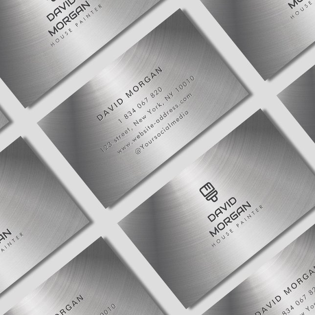 Metallische Visitenkarte für Hausmaler (Von Creator hochgeladen)