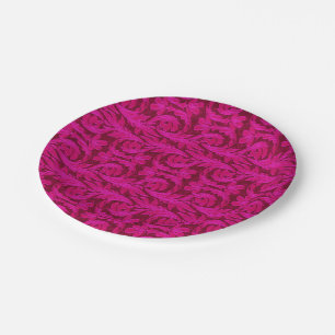 Metallische Waves-Two-Toned Pink-PAPER-PARTY-TELLE Pappteller
