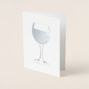 Metallische Weine schmecken Glas Wein Folienkarte