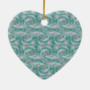 Metallische Wellen, Seafoam-White HERART ORNAMENT