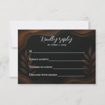 Metallische Whisper-RSVP-Karte