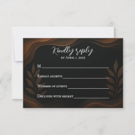 Metallische Whisper-RSVP-Karte RSVP Karte