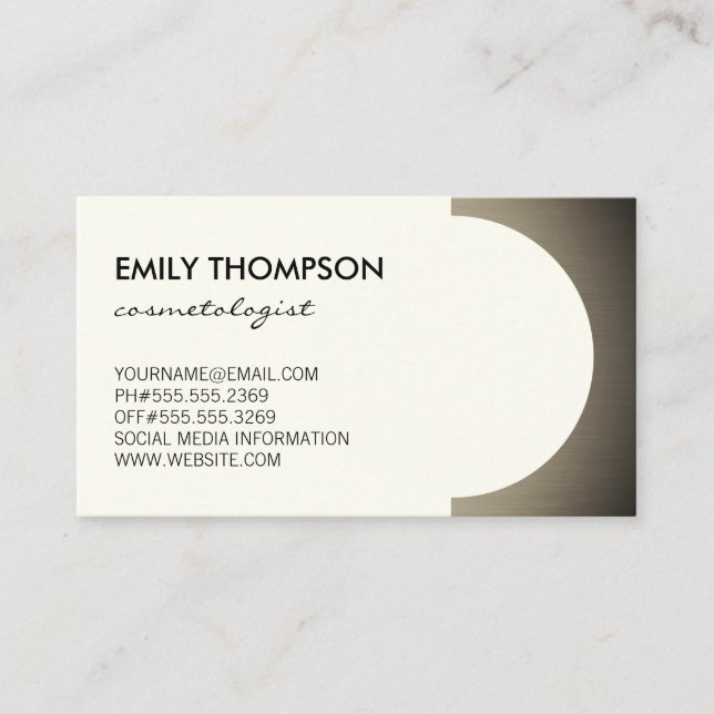 Metallischer Akzent (gelb) Ernennung Terminkarte (Vorderseite)