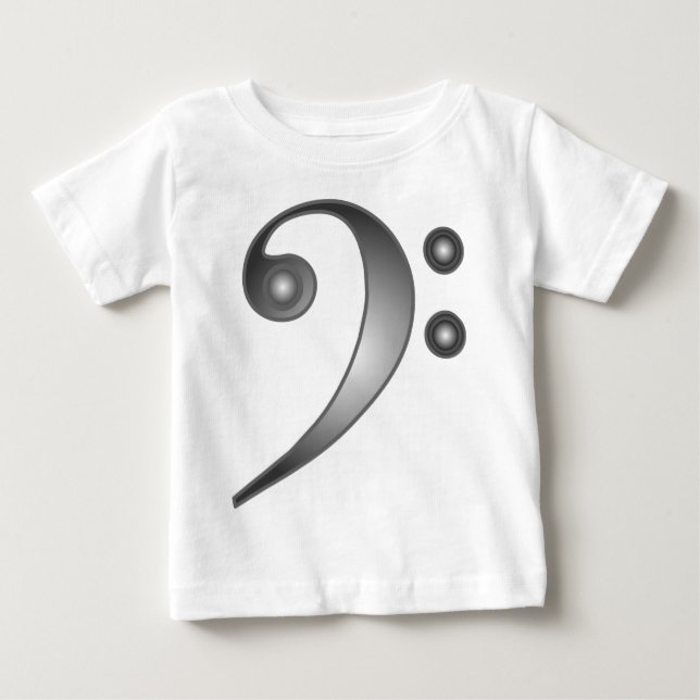 Metallischer Bassschlüssel Baby T-shirt (Vorderseite)