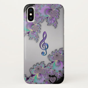 Metallischer Fraktal-MusikClef iPhone Fall Case-Mate iPhone Hülle