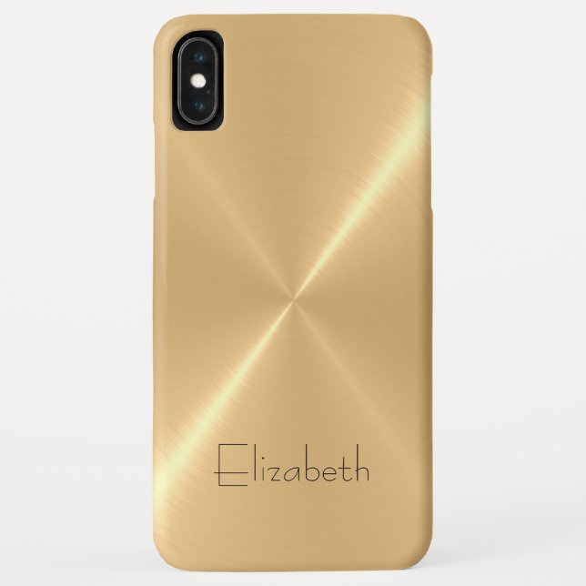 Metallischer, glatter, rostfreier Stahlausdruck Case-Mate iPhone Hülle (Rückseite)