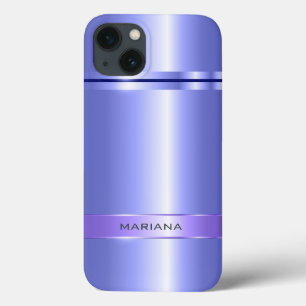Metallischer, hellblauer, rostfreier Stahllook Case-Mate iPhone Hülle