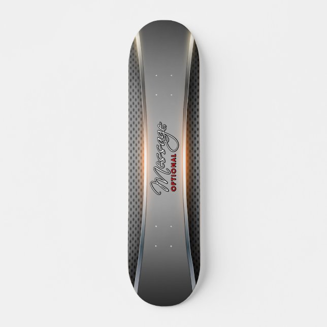 Metallischer Hintergrund Art 3A Skateboard (Vorne)
