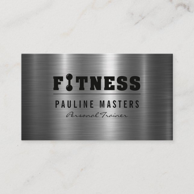 Metallischer Hintergrund | Fitness Treuekarte (Vorderseite)