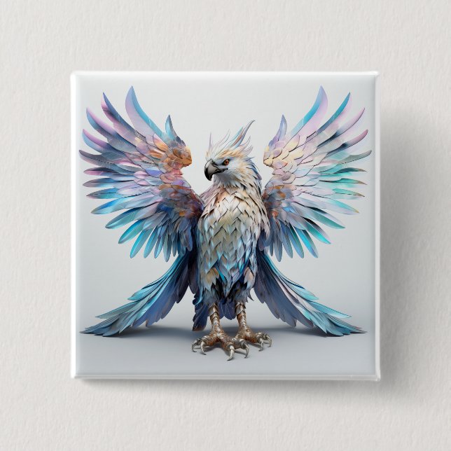 Metallischer Iridescent Eagle Button (Vorderseite)