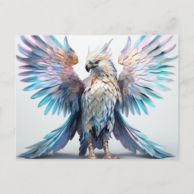 Metallischer Iridescent Eagle Postkarte (Vorderseite)