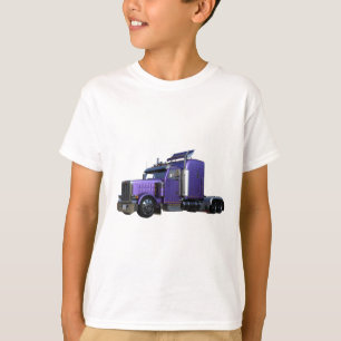 Metallischer lila halb LKW in der drei T-Shirt