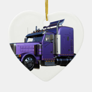 Metallischer lila halb Traktor-Anhänger-LKW Keramikornament