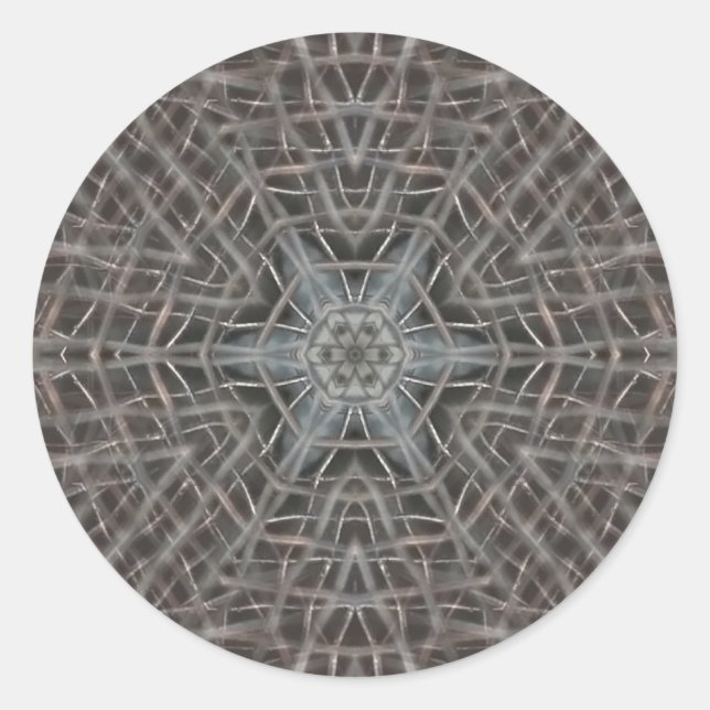Metallischer Mesh Klassischer Rundaufkleber Runder Aufkleber (Vorderseite)