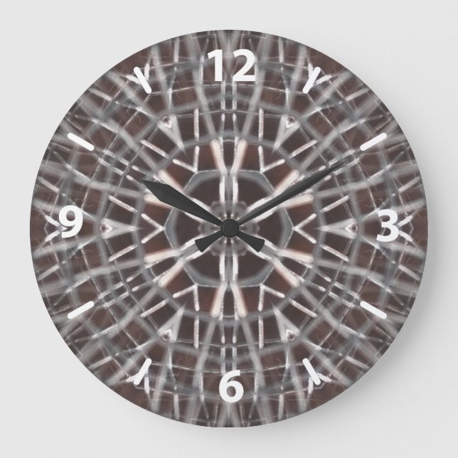 Metallischer Mesh Silber Große Uhr (Vorderseite)