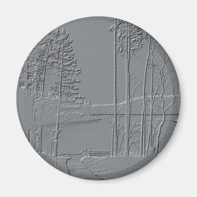 "Metallischer Naturmagnet" Magnet (Vorne)