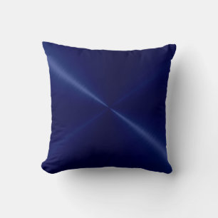 Metallischer Navy Edelstahlaussehen Kissen