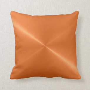 Metallischer orange Edelstahl-Metallblick Kissen