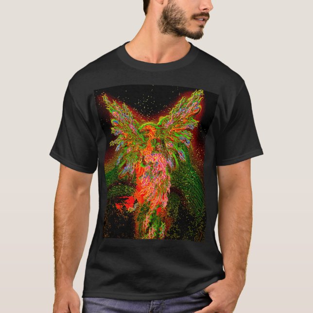 Metallischer Phönix  T-Shirt (Vorderseite)