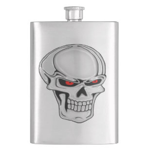 Metallischer Schädel Flachmann